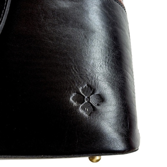 Patchwork Leather Tote Bag - Black and Brown - Picture 6 of 12